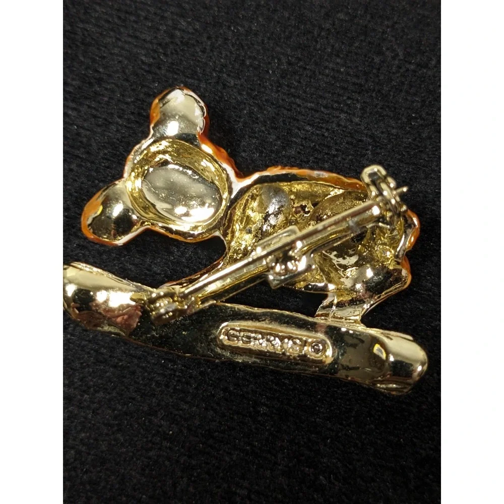 Vintage Gerry's Brown Koala‎ Bear Gold Tone Figural Brooch Pin